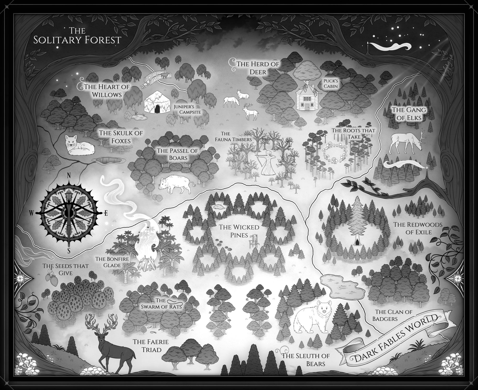 Map of the Solitary Forest